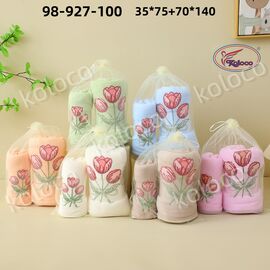 Фотография Полотенце 98-927-100(70*140/35*75) р.70*140 "Koloco" недорого оптом от прямого поставщика