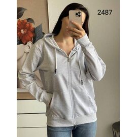 Фотография Кофта спортивная женская 2487 l.grey р.46-52 "FSN" недорого оптом от прямого поставщика