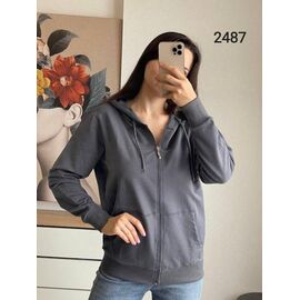 Фотография Кофта спортивная женская 2487 d.grey р.46-52 "FSN" недорого оптом от прямого поставщика