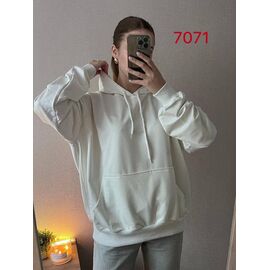 Фотография Худи женское 7071 white р.52-58 "FSN" недорого оптом от прямого поставщика