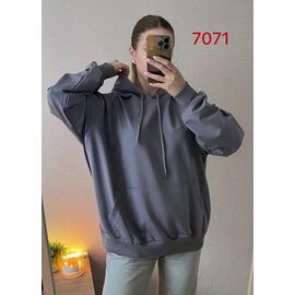 Фотография Худи женское 7071 grey р.52-58 "FSN" недорого оптом от прямого поставщика