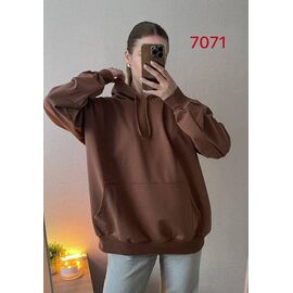 Фотография Худи женское 7071 brown р.52-58 "FSN" недорого оптом от прямого поставщика