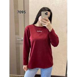 Фотография Свитер женский 7095 wine р.46-52 "FSN" недорого оптом от прямого поставщика