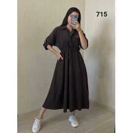 Плаття жіноче 715-1 brown р.46-50 "FSN" недорого оптом від прямого постачальника