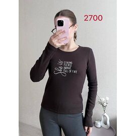 Фотография Свитер женский 2700 brown р.42-46 "FSN" недорого оптом от прямого поставщика