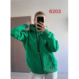 Фотография Кофта спортивная женская тёплая 6203 green р.42-48 "FSN" недорого оптом от прямого поставщика