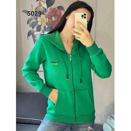 Фотография Кофта спортивная женская тёплая 5029 green р.42-48 "FSN" недорого оптом от прямого поставщика