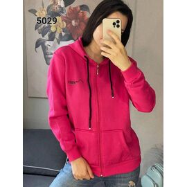 Фотография Кофта спортивная женская тёплая 5029 crimson р.42-48 "FSN" недорого оптом от прямого поставщика