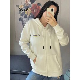 Фотография Кофта спортивная женская тёплая 5029 white р.42-48 "FSN" недорого оптом от прямого поставщика