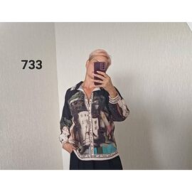 Фотография Рубашка женская 733 grey р.50-54 "FSN" недорого оптом от прямого поставщика