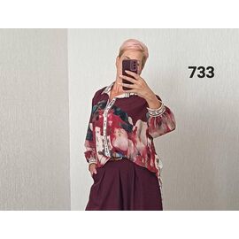Фотография Рубашка женская 733 wine р.50-54 "FSN" недорого оптом от прямого поставщика