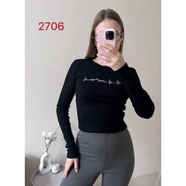 Фотография Топ женский 2706 black р.42-46 "FSN" недорого оптом от прямого поставщика