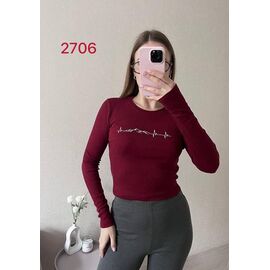 Фотография Топ женский 2706 wine р.42-46 "FSN" недорого оптом от прямого поставщика