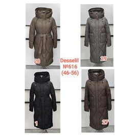 Куртка жіноча зимова 616-1 black р.46-56 "Desselil" недорого оптом від прямого постачальника