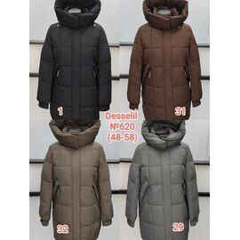 Куртка жіноча зимова 620-31 brown р.46-56 "Desselil" недорого оптом від прямого постачальника