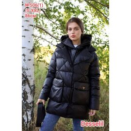 Куртка жіноча зимова 506-1 black р.S-2XL "Desselil" недорого оптом від прямого постачальника