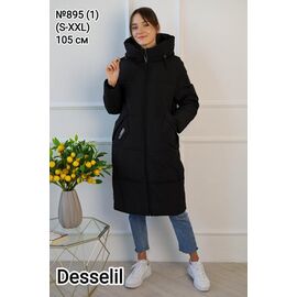 Куртка жіноча зимова 895-1 black р.S-2XL "Desselil" недорого оптом від прямого постачальника