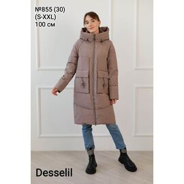 Куртка жіноча зимова 855-30 brown р.S-2XL "Desselil" недорого оптом від прямого постачальника