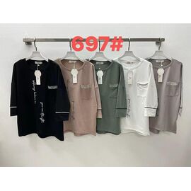 Фотография Свитер женский 697 white р.XL-4XL "Even&Efair" недорого оптом от прямого поставщика