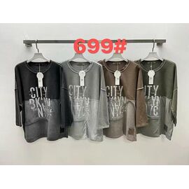 Фотография Свитер женский 699 grey р.XL-4XL "Even&Efair" недорого оптом от прямого поставщика