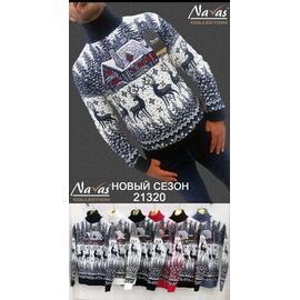 Светр чоловічий 21230 black р.M-XL "Navas" недорого оптом від прямого постачальника