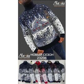 Светр чоловічий 23206 navy р.M-XL "Navas" недорого оптом від прямого постачальника