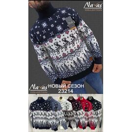 Светр чоловічий 23214 navy р.M-XL "Navas" недорого оптом від прямого постачальника