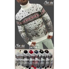 Светр чоловічий 24704-1 white р.M-XL "Navas" недорого оптом від прямого постачальника