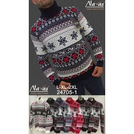 Светр чоловічий 24705-1 black р.M-XL "Navas" недорого оптом від прямого постачальника