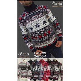 Светр чоловічий 24705-1 grey р.M-XL "Navas" недорого оптом від прямого постачальника