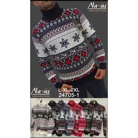 Светр чоловічий 24705-1 red р.M-XL "Navas" недорого оптом від прямого постачальника