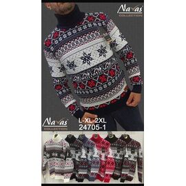 Светр чоловічий 24705-1 white р.M-XL "Navas" недорого оптом від прямого постачальника