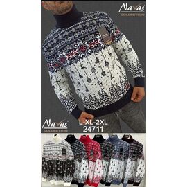 Светр чоловічий 24711 white р.L-2XL "Navas" недорого оптом від прямого постачальника