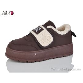 Фотография Туфли женские стильные зима T015 d.brown (8 пар р.36-41) "Aba" недорого оптом от прямого поставщика