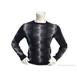 Светр чоловічий Весна/осінь 211497 чорний з білий (4 шт. р.сіткаM-2XL) "TurkishBrend" недорого оптом від прямого постачальника