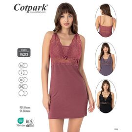 Нічня жіноча 18213 grey р.M-2XL "DONELLA" недорого оптом від прямого постачальника