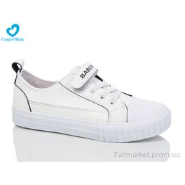 Фотография Кеды детские легкие Весна/осень 350 (24-30) біло-чорний (8 пар р.24-30) "Comfort-baby" недорого оптом от прямого поставщика