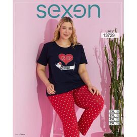 Піжама легка жіноча 13729 navy р.2XL-5XL "DONELLA" недорого оптом від прямого постачальника