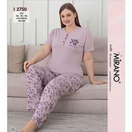 Піжама легка жіноча 2750 grey р.2XL-4XL "DONELLA" недорого оптом від прямого постачальника