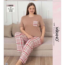 Піжама легка жіноча 6600 beige р.2XL-4XL "DONELLA" недорого оптом від прямого постачальника