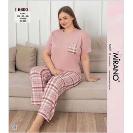 Піжама легка жіноча 6600 powder р.2XL-4XL "DONELLA" недорого оптом від прямого постачальника