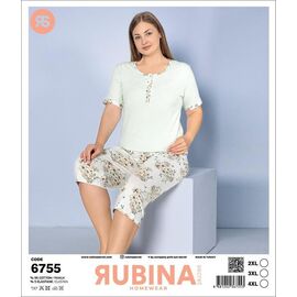 Піжама легка жіноча 6755 mint р.2XL-4XL "DONELLA" недорого оптом від прямого постачальника