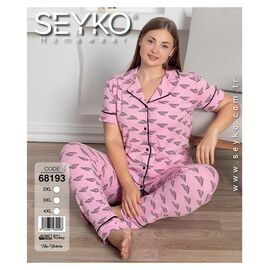 Піжама легка жіноча 68193 pink р.2XL-4XL "DONELLA" недорого оптом від прямого постачальника