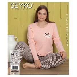 Фотография Пижама женская 68151 peach-old-2 р.2XL-4XL "DONELLA" недорого оптом от прямого поставщика