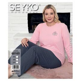 Фотография Пижама женская 68160 pink-old-2 р.2XL-4XL "DONELLA" недорого оптом от прямого поставщика