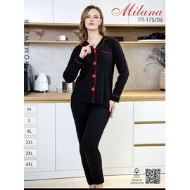 Піжама жіноча YT175-06 black р.46-56 "Annet" недорого оптом від прямого постачальника