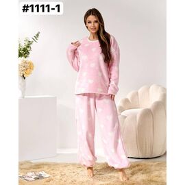 Піжама тепла жіноча 1111-1 pink р.44-58 "ZLATA" недорого оптом від прямого постачальника