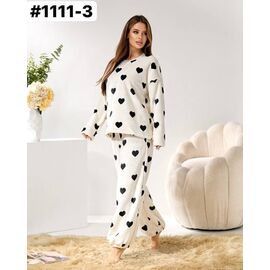 Піжама тепла жіноча 1111-3 white р.44-58 "ZLATA" недорого оптом від прямого постачальника