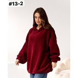 Батник жіночий теплий 13-2 wine р.one size "ZLATA" недорого оптом від прямого постачальника