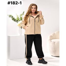 Костюм спортивний жіночий 182-1 beige р.46-64 "ZLATA" недорого оптом від прямого постачальника